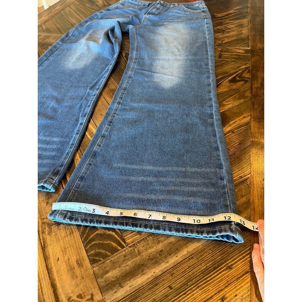 Wide Leg Jeans Women Large 30 Inch Waist Grunge Gorpcore Oversized Hippie Boho - Picture 9 of 10
